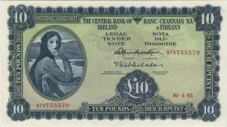 Ireland 10 Pounds, 1962-1976 obverse