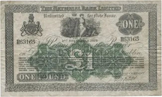 Ireland 1 Pound, 1918-1919 obverse