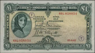 Ireland 1 Pound, 1941-1942 obverse
