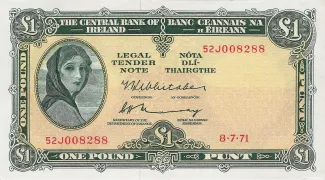 Ireland 1 Pound, 1962-1976 obverse