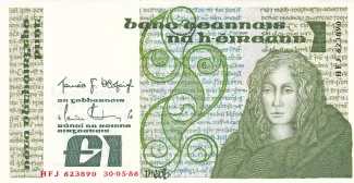 Ireland 1 Pound, 1977-1989 obverse