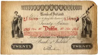Ireland 20 Pounds, 1915-1919 obverse