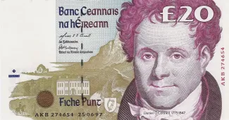 Ireland 20 Pounds, 1992-1999 obverse