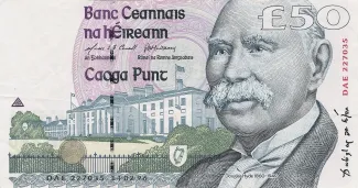 Ireland 50 Pounds, 1995-2001 obverse