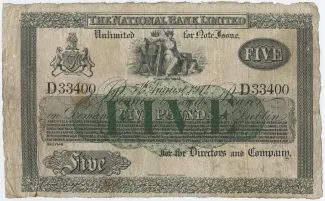 Ireland 5 Pounds, 1908-1914 obverse