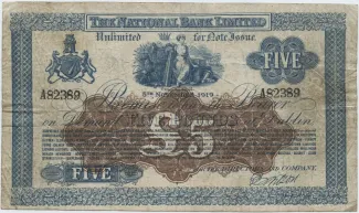 Ireland 5 Pounds, 1919 obverse