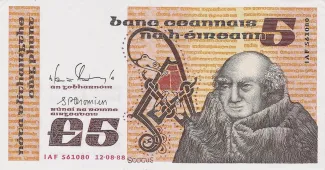 Ireland 5 Pounds, 1976-1993 obverse