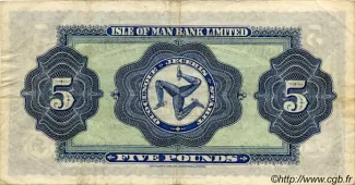Isle of Man 5 Pounds, 1927 reverse