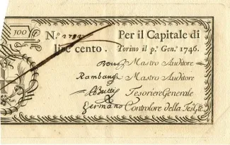 Italian States 100 Lire, 1746 obverse