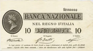 Italian States 10 Liri,  obverse