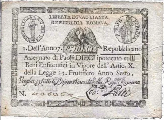 Italian States 10 Paoli, 1798 image