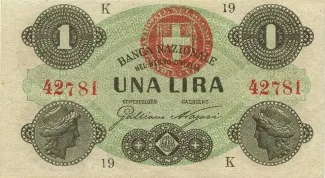 Italian States 1 Lira, 1873 image