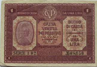 Italian States 1 Liri, 1918 obverse