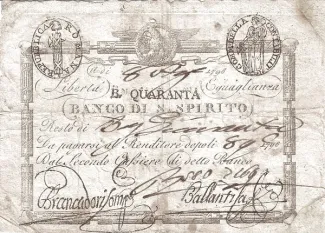 Italian States 40 Baiocchi, 1798 image