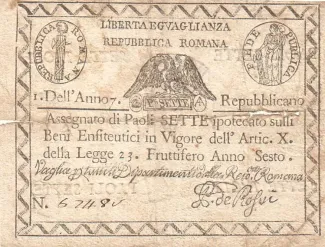 Italian States 7 Paoli, 1798 image