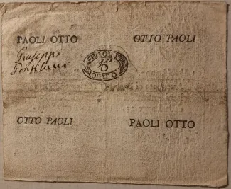 Italian States 8 Paoli, 7-8                (1798-1799) reverse