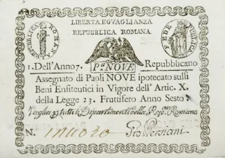 Italian States 9 Paoli, 1798 image