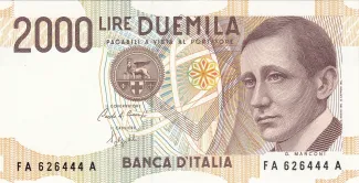Italy 2.000 Lire, 1992 image