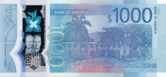 Jamaica 1,000 Dollars, 2022 P-99 reverse