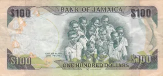 Jamaica 100 Dollars, 2012 P-90 reverse