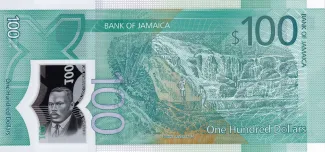 Jamaica 100 Dollars, 2022 P-97 reverse
