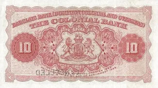 Jamaica 10 Pounds, 1926 reverse