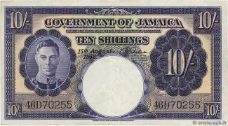 Jamaica 10 Shillings, 1958 image