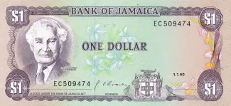 Jamaica 1 Dollar, 1990 image