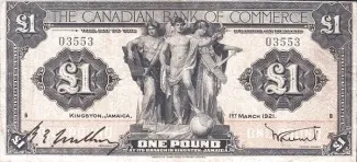 Jamaica 1 Pound, 1921 image