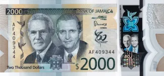Jamaica 2,000 Dollars, 2022 obverse