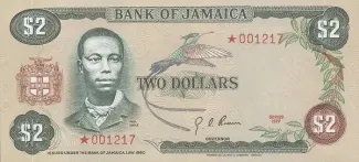 Jamaica 2 Dollars, 1976-1978 obverse