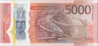 Jamaica 5,000 Dollars, 2022 reverse