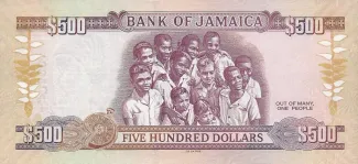 Jamaica 500 Dollars, 2012 P-91 reverse