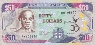 Jamaica 50 Dollars, 2012 P-89 obverse