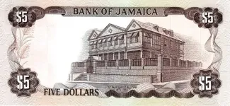 Jamaica 5 Dollars, 1978 reverse