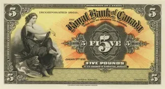 Jamaica 5 Pounds, 1938 image