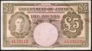 Jamaica 5 Pounds, 1957 image