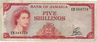 Jamaica 5 Shillings, 1961 image