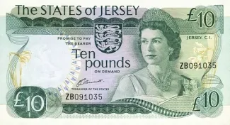 Jersey 10 Pounds, 1976-1988 obverse