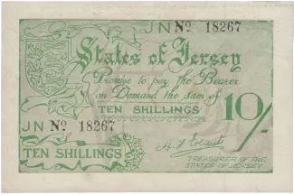 Jersey 10 Shillings, 1942 P-5 obverse