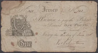 Jersey 1 Pound, 1816-1817 obverse