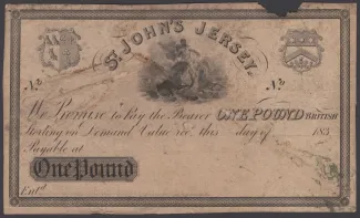 Jersey 1 Pound, 1836 obverse