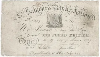 Jersey 1 Pound, 1837-1839 obverse
