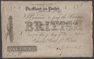 Jersey 1 Pound, 1838 obverse