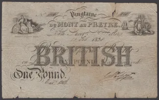 Jersey 1 Pound, 1838 obverse