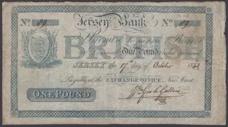 Jersey 1 Pound, 1843 obverse