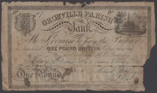 Jersey 1 Pound, 1844 obverse