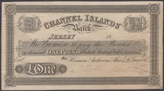 Jersey 1 Pound, 1858-1898 obverse
