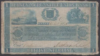 Jersey 1 Pound, 1858 obverse