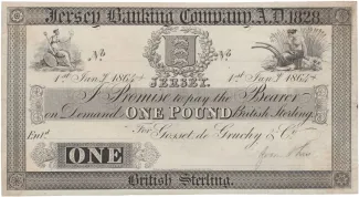 Jersey 1 Pound, 1863-1864 obverse